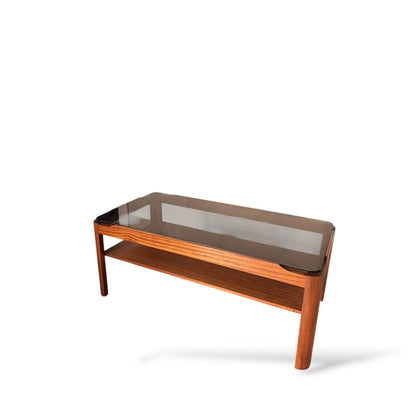 Vintage Myers Smoked Glass Coffee Table – Small Mid-Century