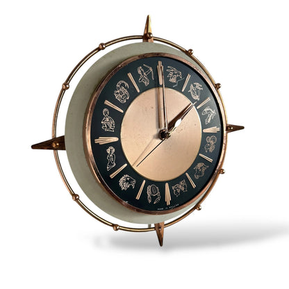 Vintage Metamec Zodiac Wall Clock – Mid Century Electric Plug-In Clock