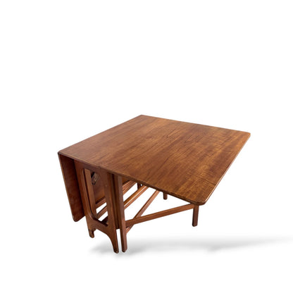 McIntosh Teak Drop-Leaf Dining Table – Mid-Century Modern Fold-Out Table