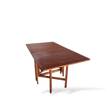 Mid-Century McIntosh Teak Drop-Leaf Extending Dining Table