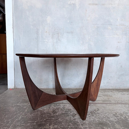 Vintage G Plan Astro Teak Coffee Table with Black Perspex Inset Top