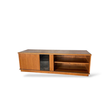 Mid Century German Teak & Glass Media Unit / TV Stand