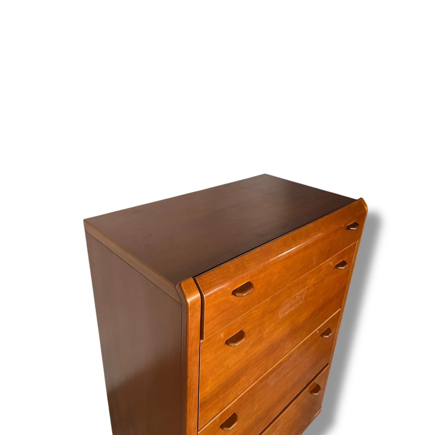 Vintage German Mid Century Chest of Drawers – Teak Tallboy Storage Cabinet