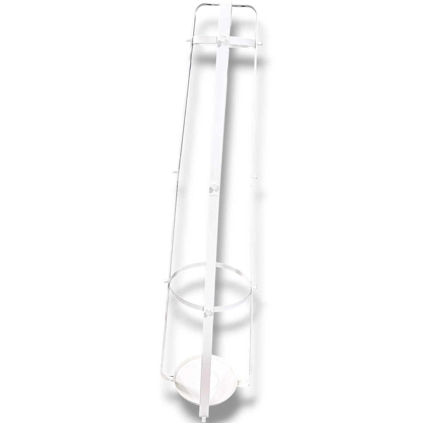 Vintage IKEA Coat Stand - White Metal Rack With Umbrella Stand Base — view 7