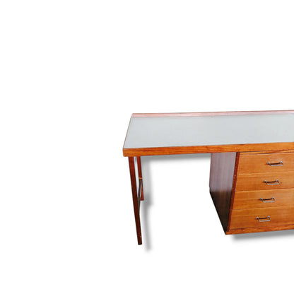 Remploy MOD Desk – Mid-Century Teak & Formica British Utility Office Desk