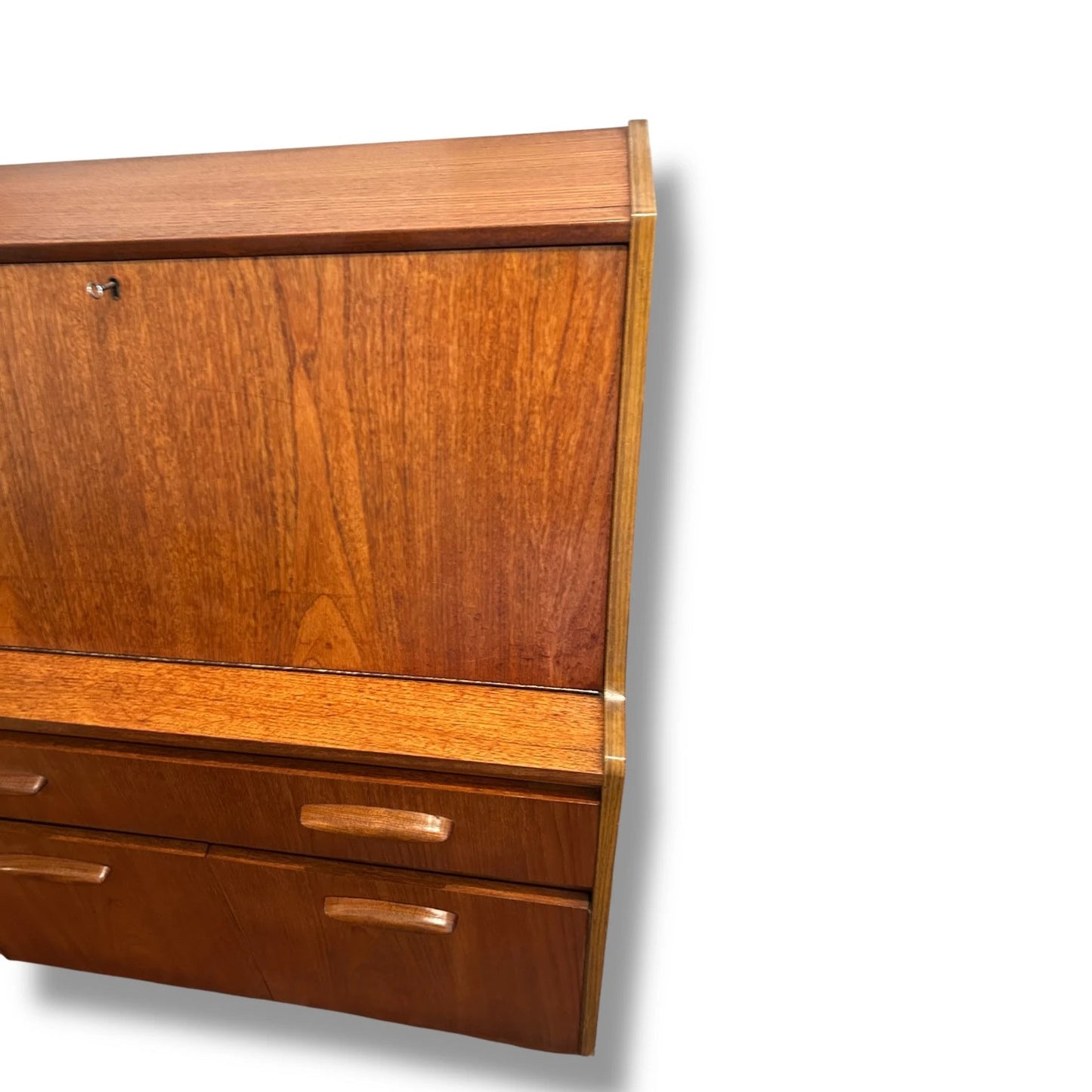 Mid Century Modern Teak Bureau Desk – Likely Austinsuite