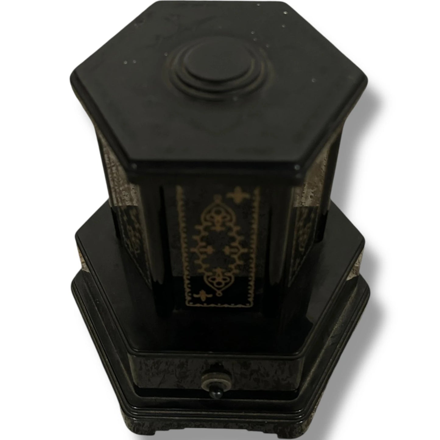 Art Deco Black Carousel Music Box – Ballerina Figurine – Collectible Home Decor