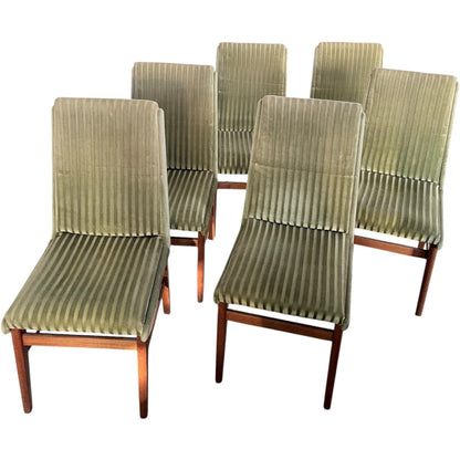 Alfred Cox Dining Chairs – Mid Century Vintage Set of Six Teak Chairs