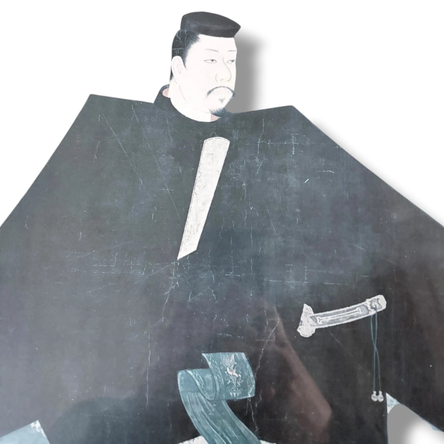 Vintage Japanese Art Print – First Shogun Portrait | Framed Gold-Toned Wall Art