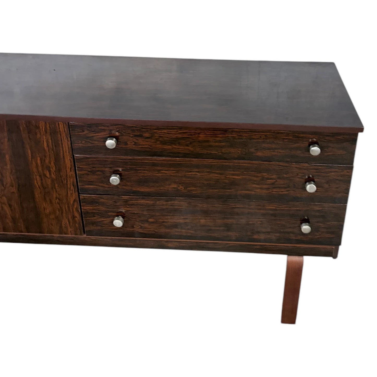 Vintage Sideboard | Mid Century Rosewood Effect Cabinet With Raised Legs
