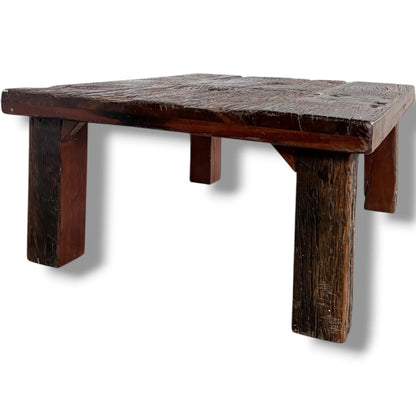 Driftwood Coffee Table – Rustic Reclaimed Wood Table With Chunky Legs
