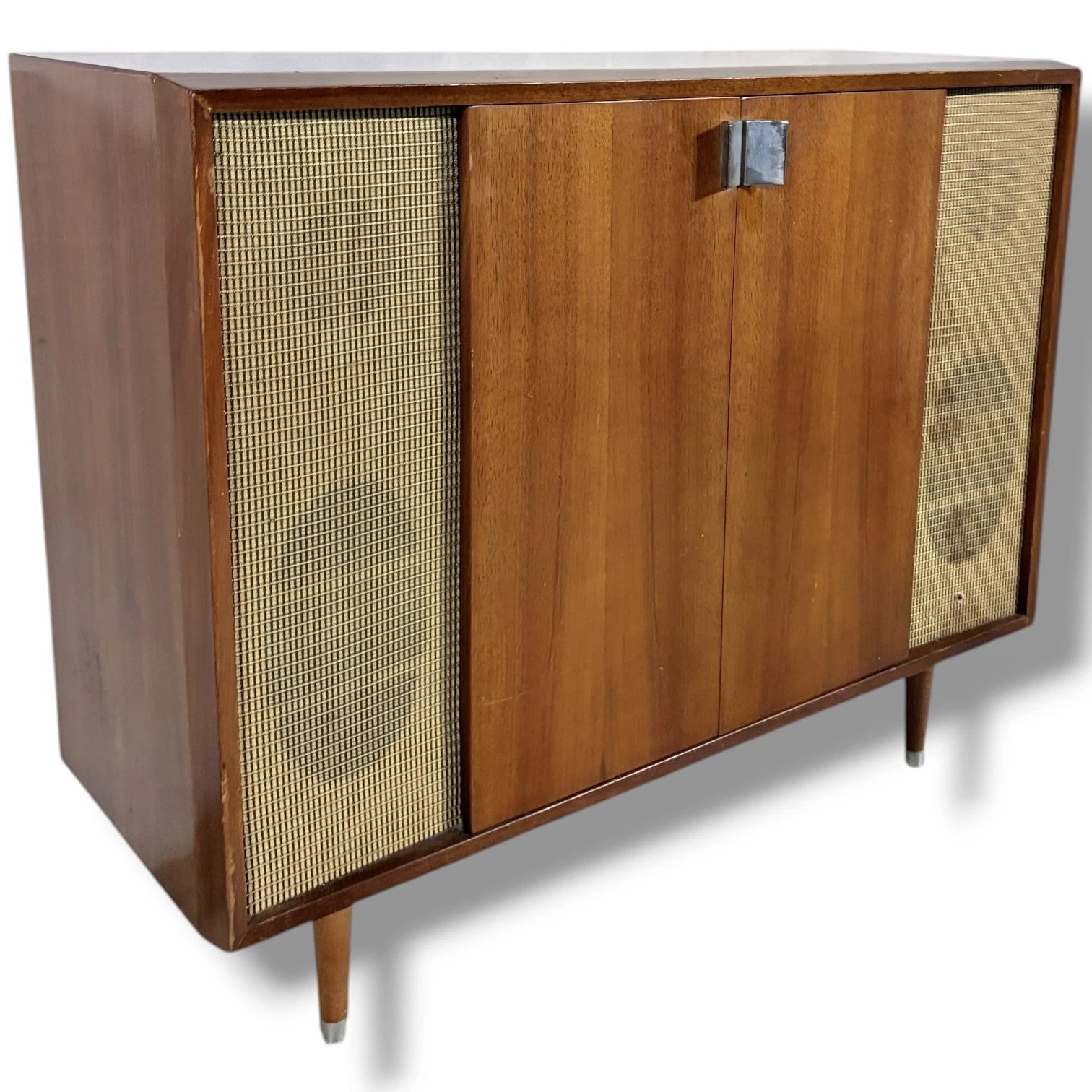 Vintage Radiogram Cabinet – Mid Century Modern Murphy Wooden Radio Console — view 7