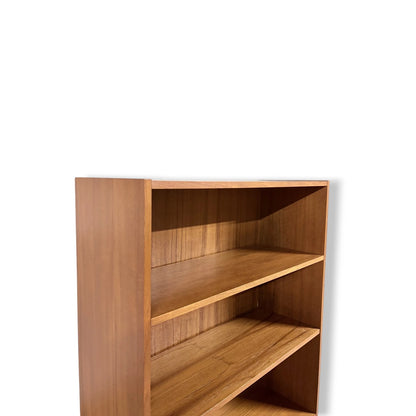 Mid Century Bookcase - Vintage Teak Wood Storage Unit | Compact Three Shelf Design — view 7