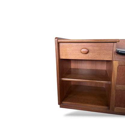 Nathan Mid-Century Teak Telephone Table with Drawer & Seat