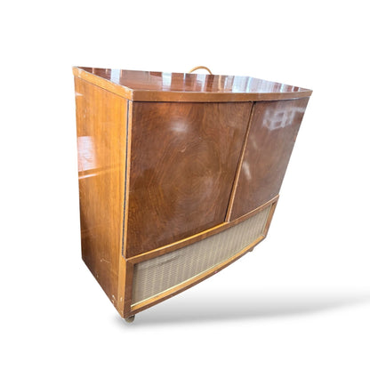 Vintage Bush Walnut Radiogram – 1950s Mid-Century Music Cabinet