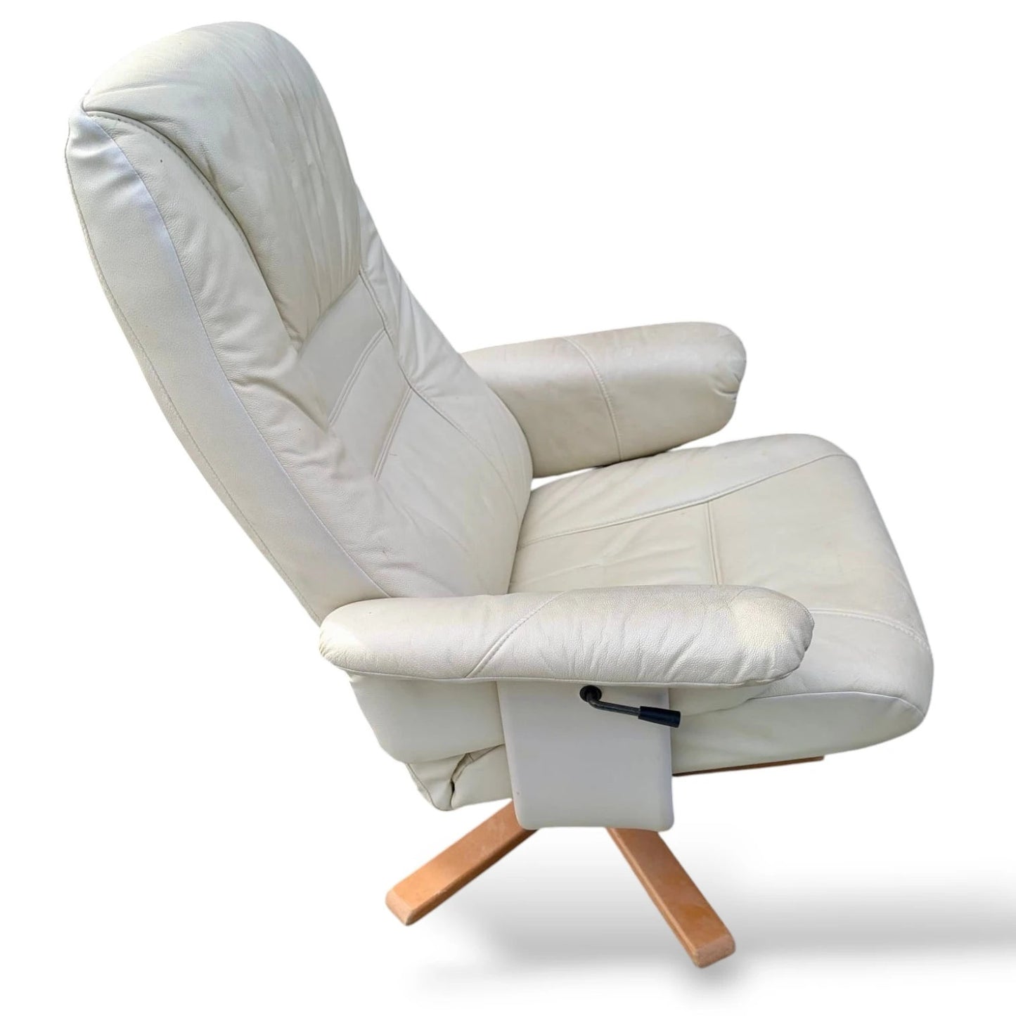 Mid-Century Unico Swivel Armchairs – Pair of Scandinavian Reclining Lounge Chairs