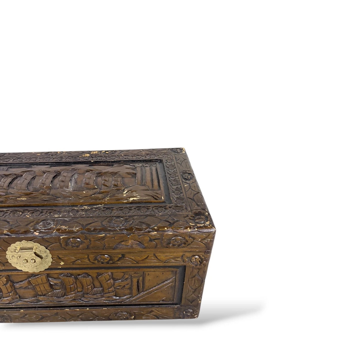 Large Hand-Carved Camphor Wood Blanket Box – Chinese Chest