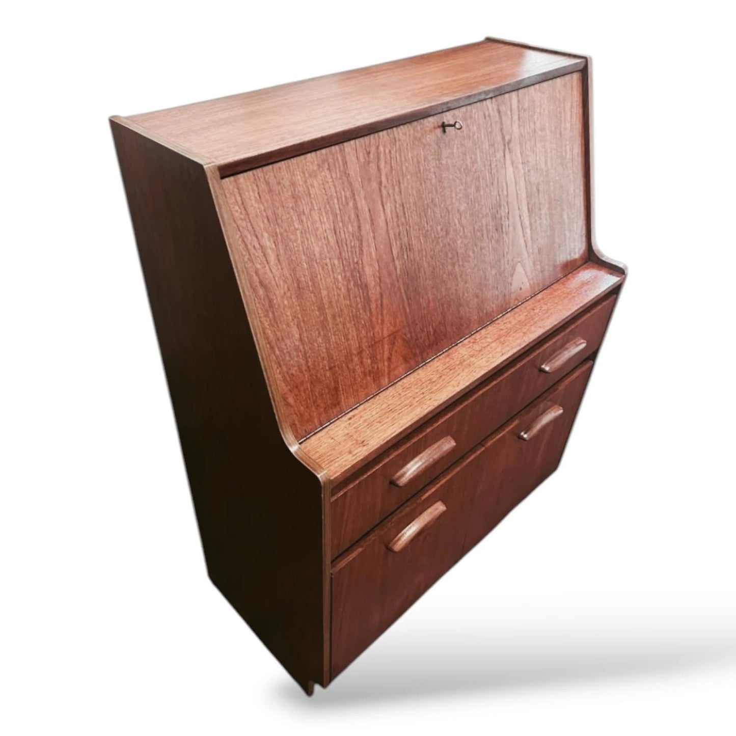 Mid-Century Austinsuite Secretary Bureau – Teak Writing Desk & Storage Cabinet