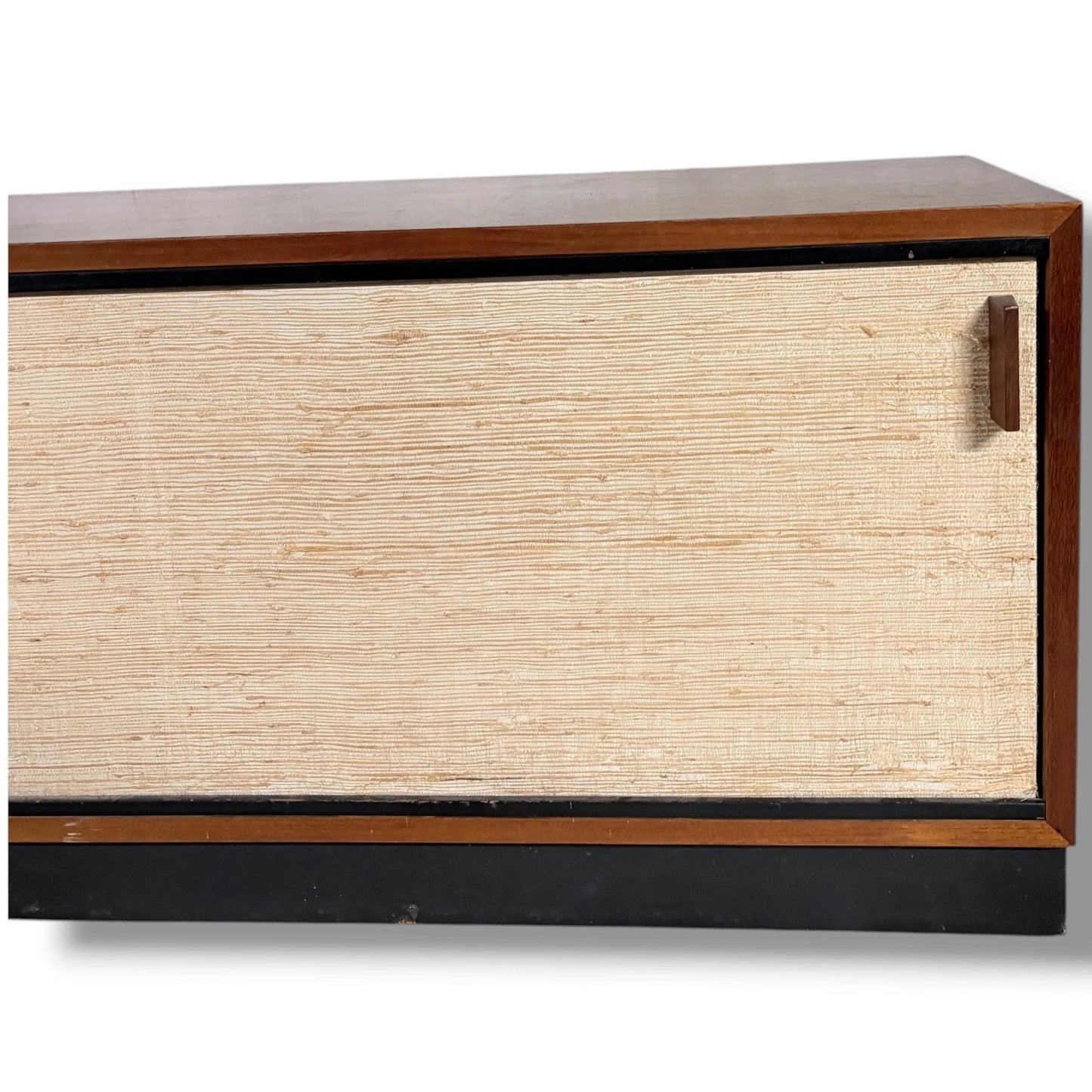 Florence Knoll Sideboard | Mid Century Teak Wood Cabinet With Seagrass Doors