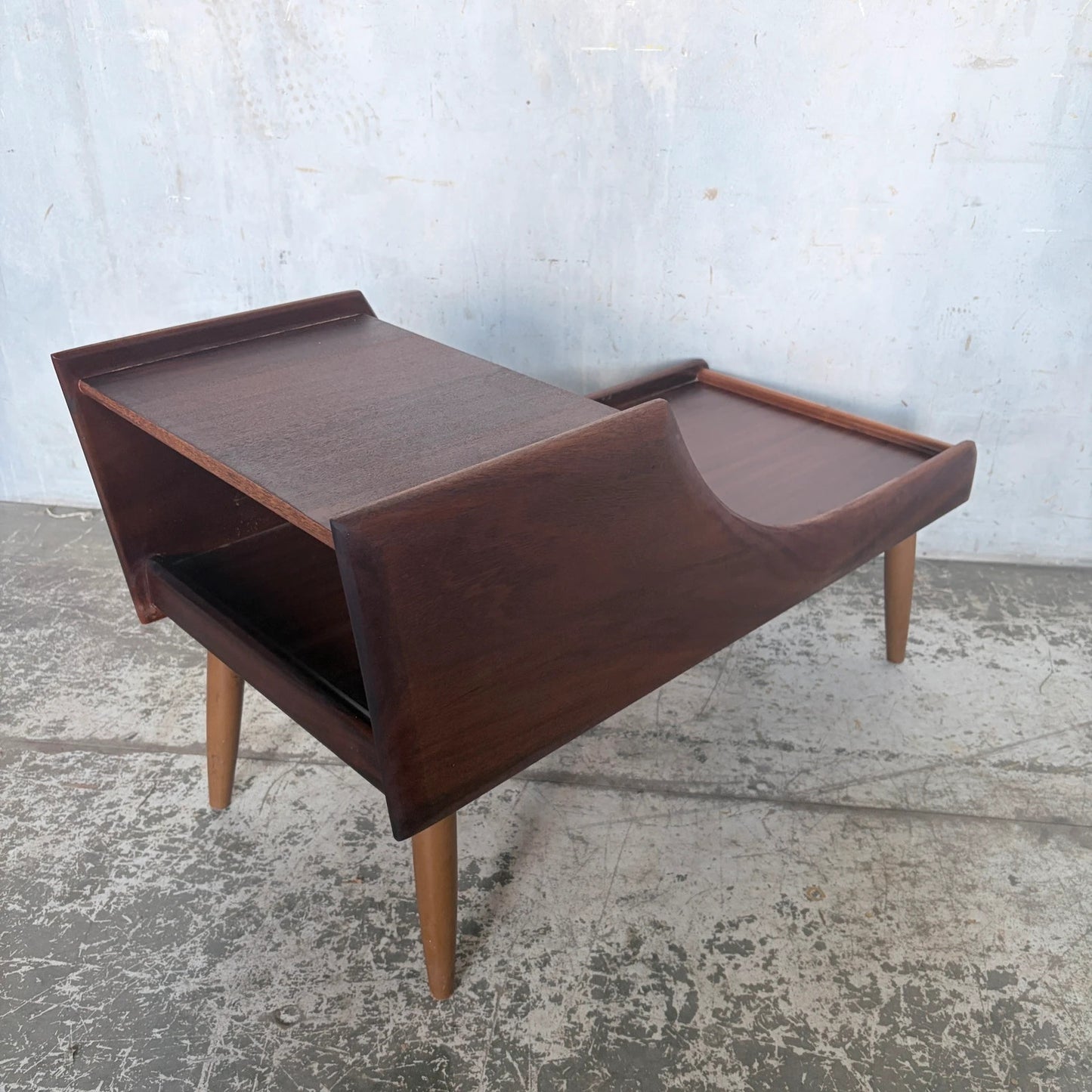 Chippy Heath Teak Telephone Bench Side Table Mid Century
