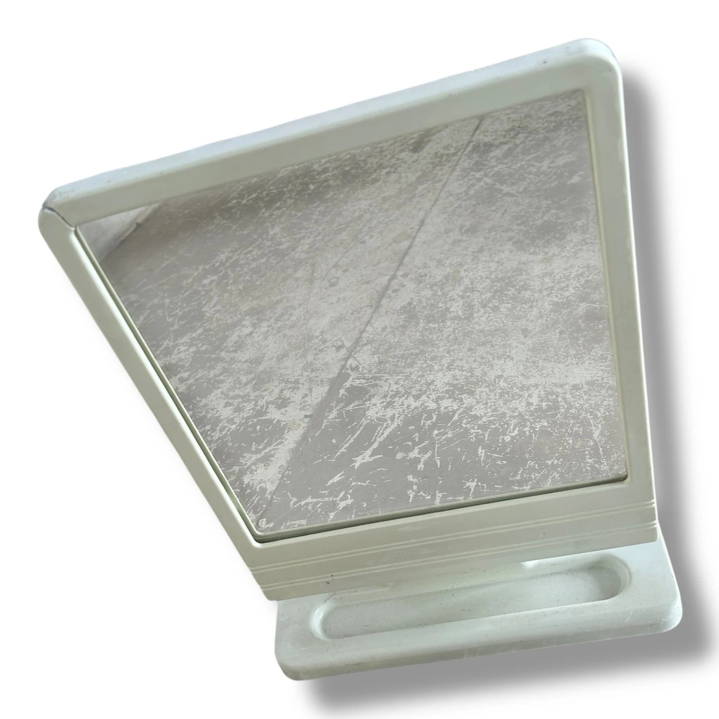 Vintage 1980s Mint Green Plastic Table Mirror – Retro Vanity Mirror with Stand