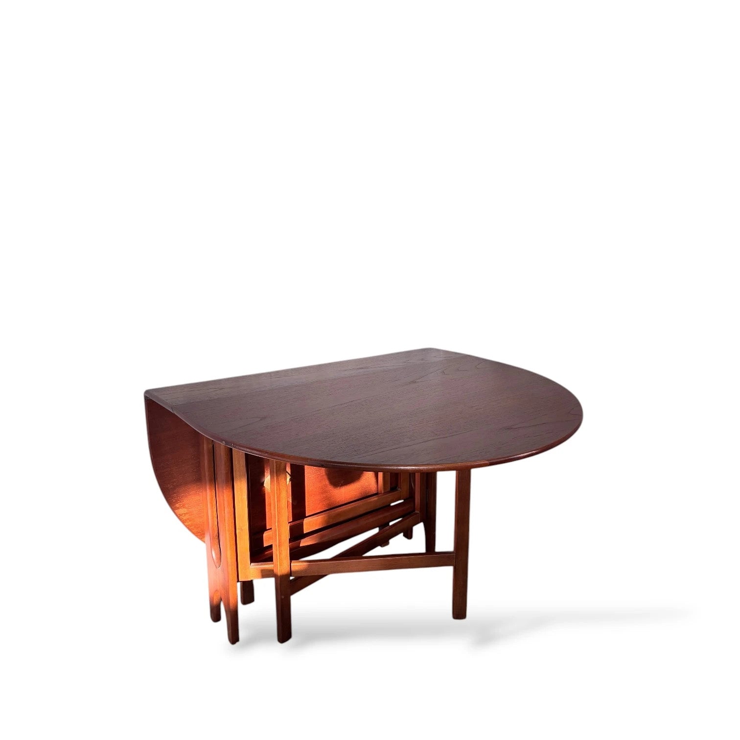 Mid Century Dining Table - Vintage McIntosh Teak Drop Leaf, Scandinavian Style — view 8