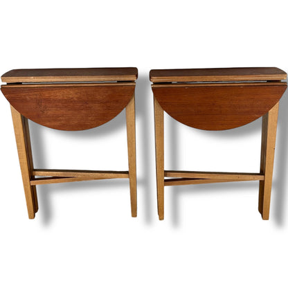 Pair of Poul Hundevad Folding Bedside Tables – Danish Mid-Century Modern