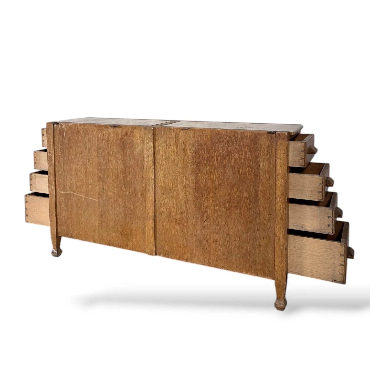 Oak Partner Desk Cabinets – Twin-Sided Filing Drawers