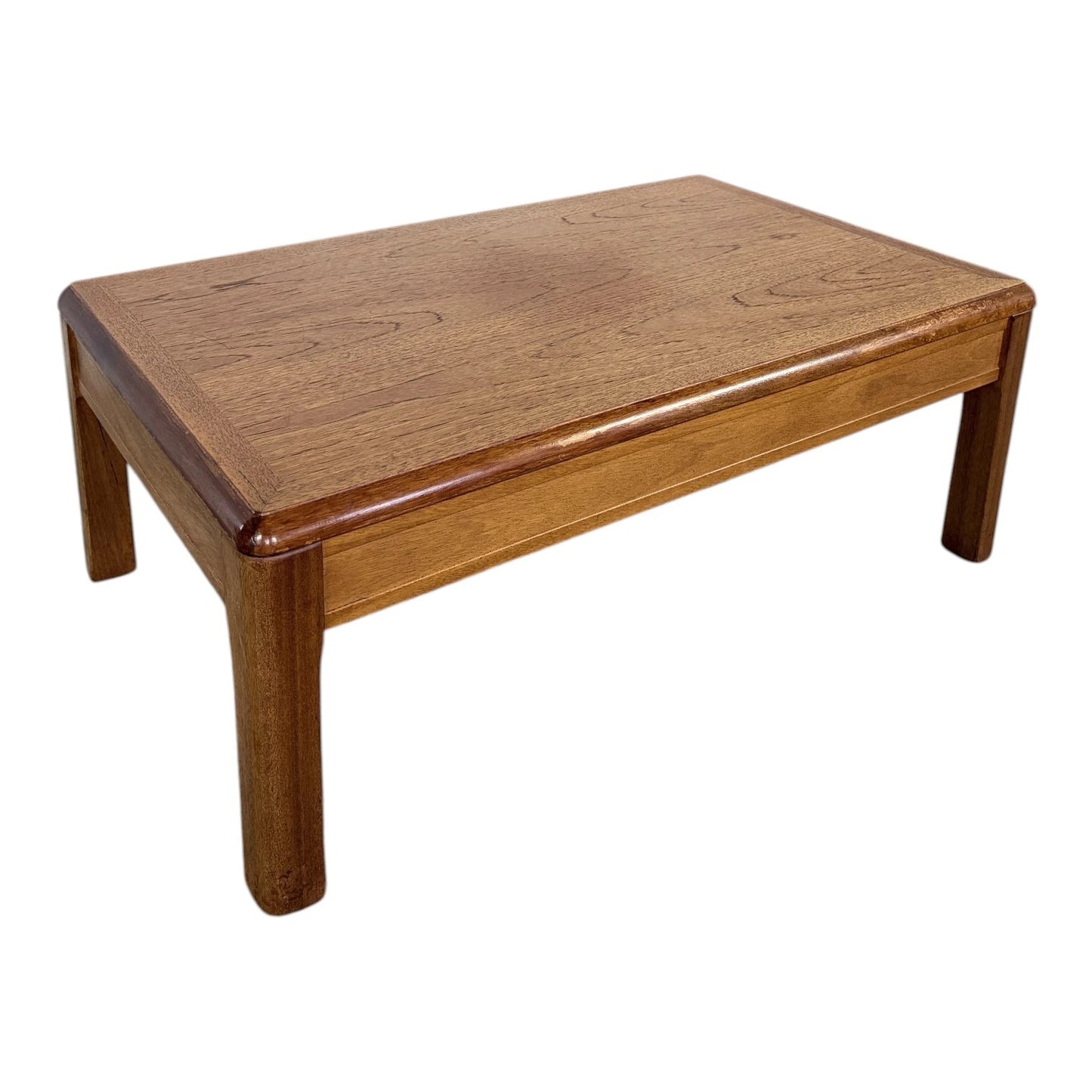 Mid Century Teak Table – Vintage Danish Style Low Profile Coffee Table