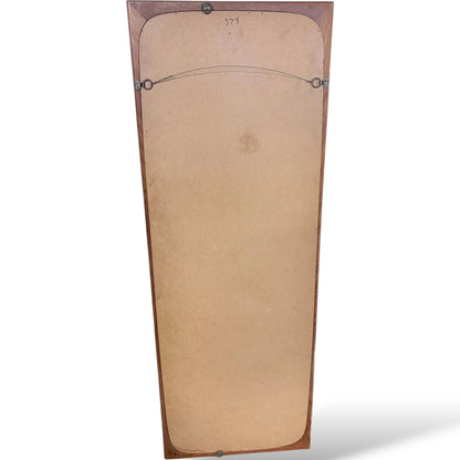 Danish Teak Wall Mirror – Mid-Century Modern Decor | Sculpted Teak Edges