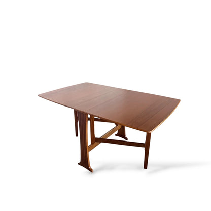 Legate Mid-Century Teak Drop-Leaf Dining Extendable Table