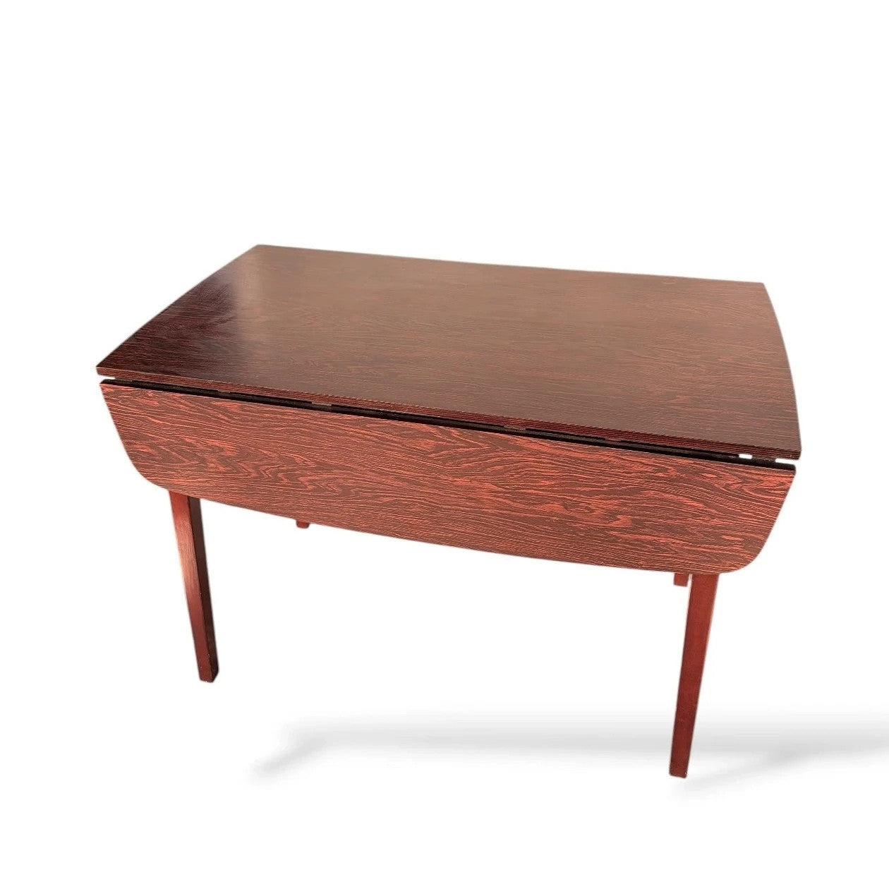 Mid Century Schreiber Rosewood Effect Formica Drop Leaf Dining Table