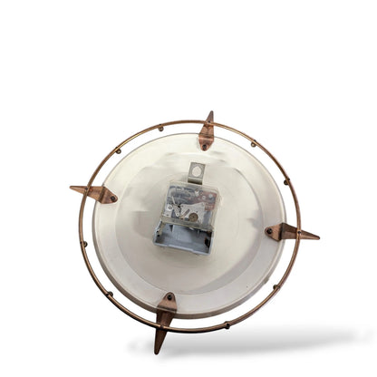 Mid-Century Metamec Zodiac Wall Clock – Copper Starburst Atomic Design