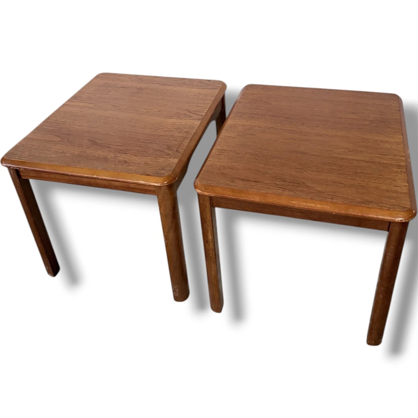 Danish Teak Side Tables - Compact Mid Century Scandinavian Occasional Tables