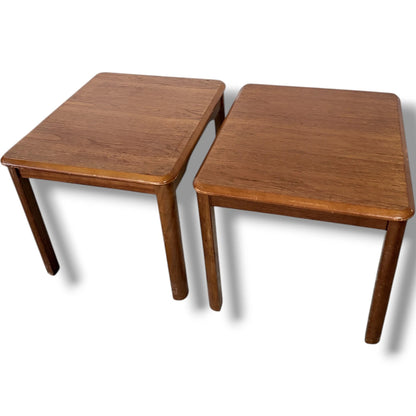 Danish Teak Side Tables - Compact Mid Century Scandinavian Occasional Tables