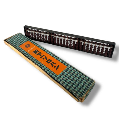 Japanese Soroban Abacus – Authentic Traditional Wooden Bead Calculator with Original Case