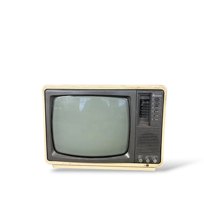 Vintage Mitsubishi Portable Television – 1970s CRT TV, Untested, Film/Display Prop