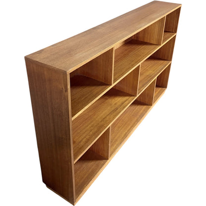 Mid Century Teak Bookcase – Danish Horizontal Shelf With Open Compartments — view 8