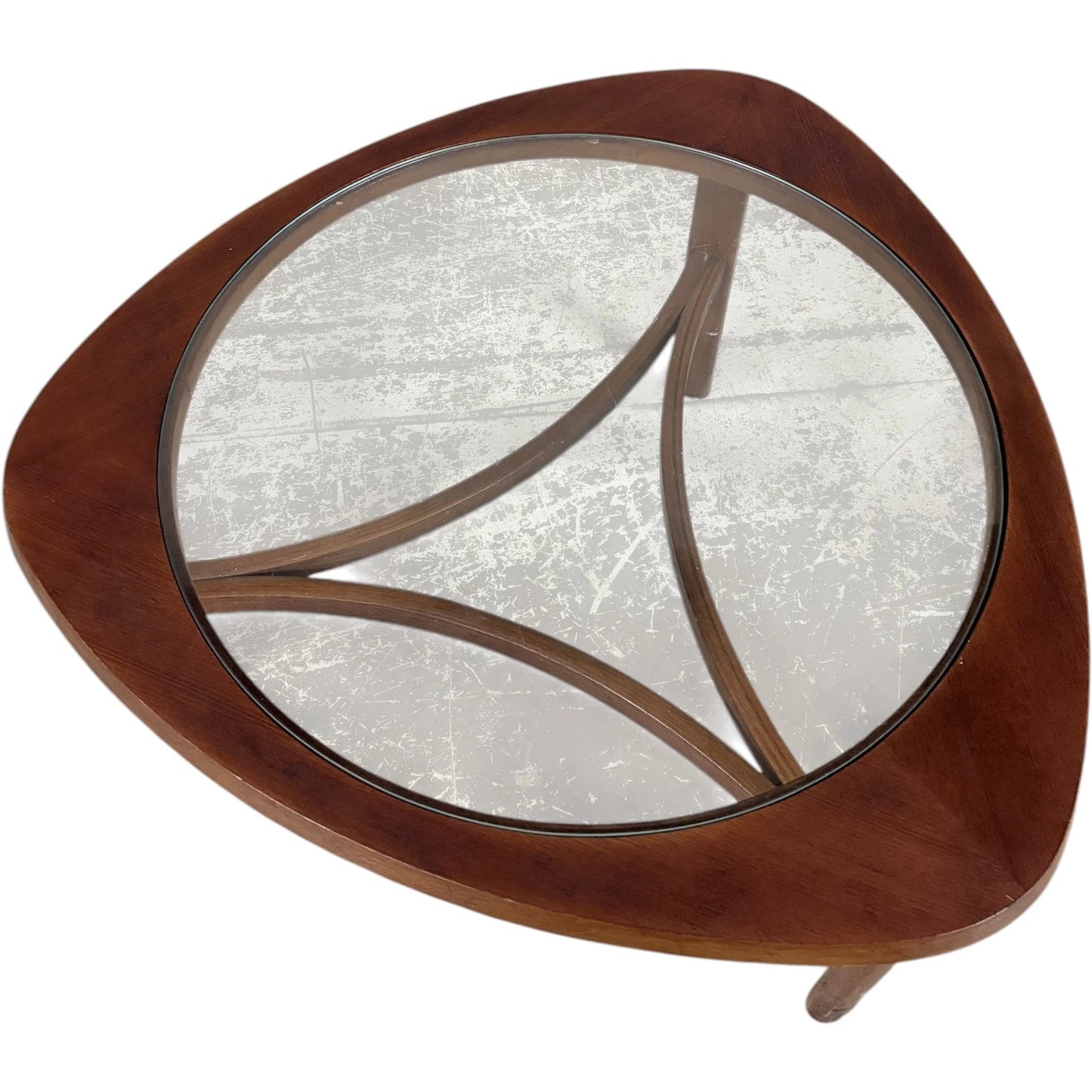 Smoked Glass Coffee Table - Mid Century Vintage Nathan Teak Frame Design — view 8