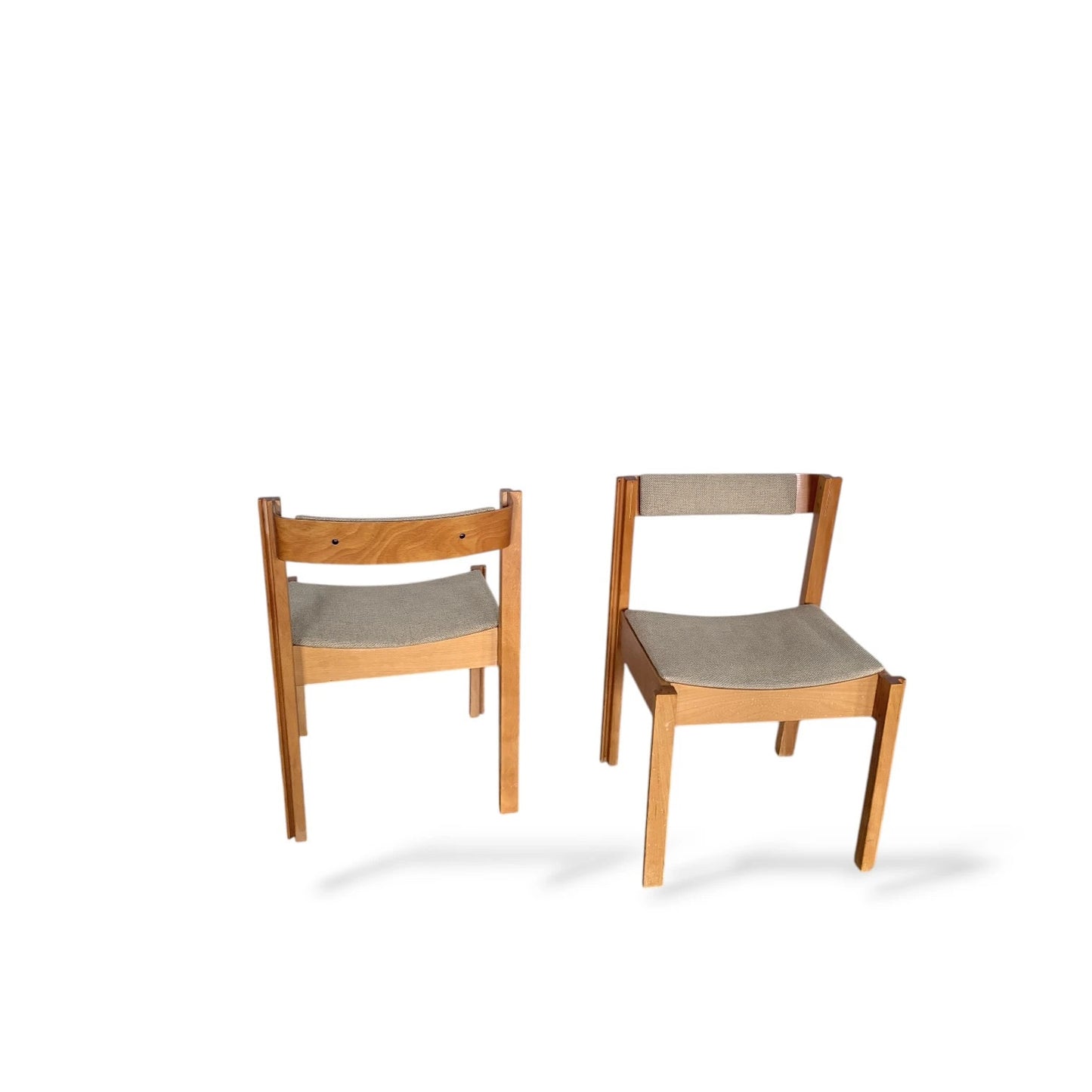 Set of Clive Bacon Beech Stacking Chairs | Mid-Century Modern Design