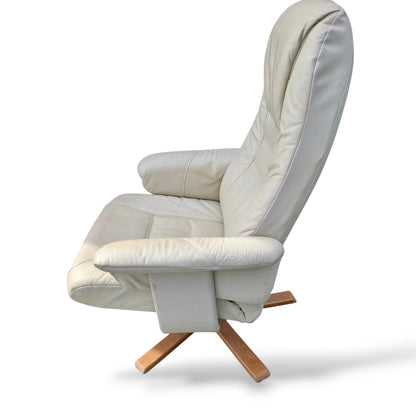 Mid-Century Unico Swivel Armchairs – Pair of Scandinavian Reclining Lounge Chairs