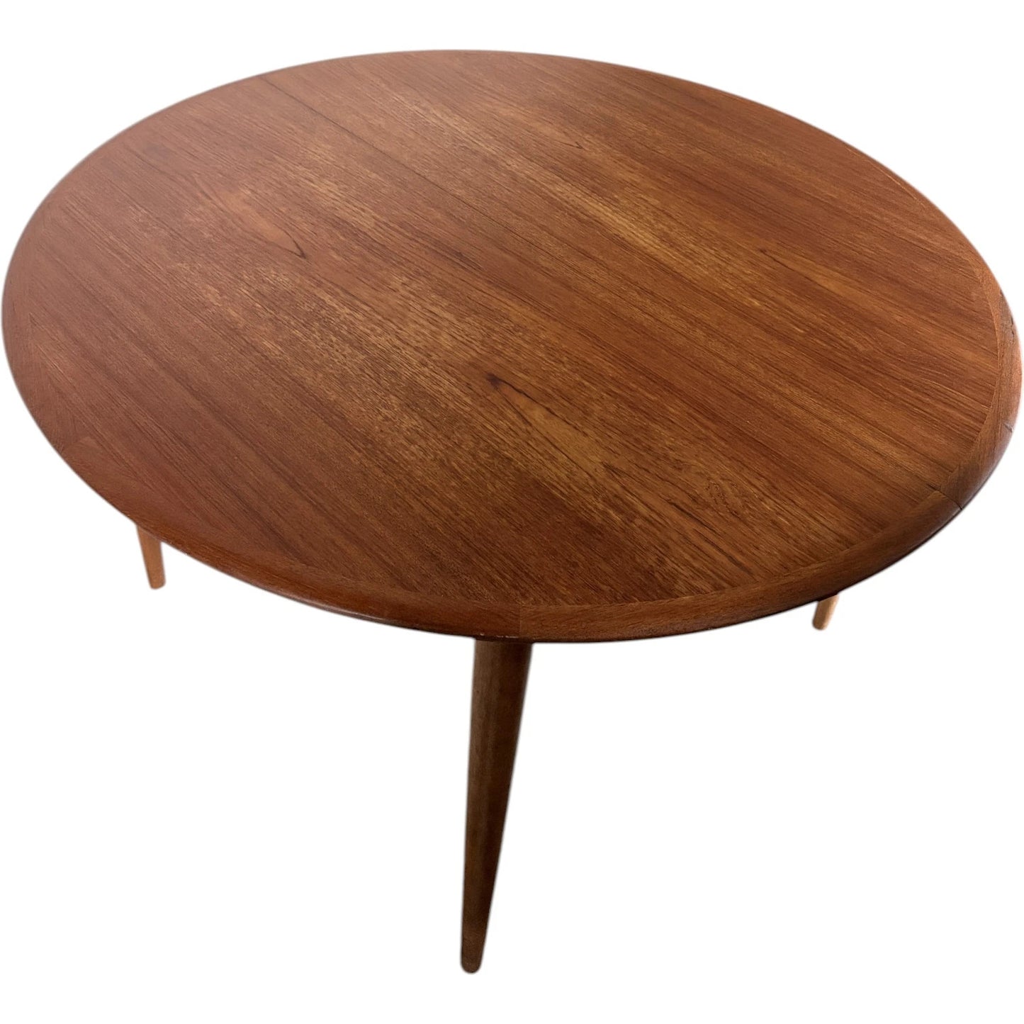 Extending Teak Dining Table – Mid Century Oval Round Leaf by Kai Kristiansen