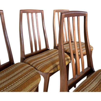 Mid Century Dining Chairs - Nathan Set of Four High Back Teak Chairs