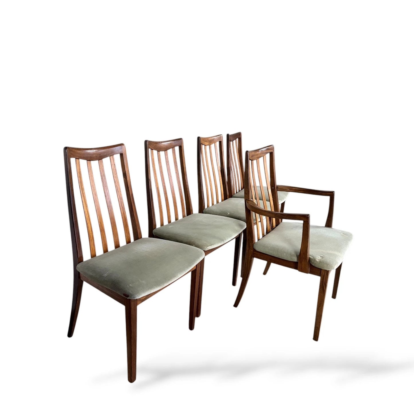 Set of 5 G Plan ‘Leslie Dandy’ Teak Dining Chairs – Mid-Century