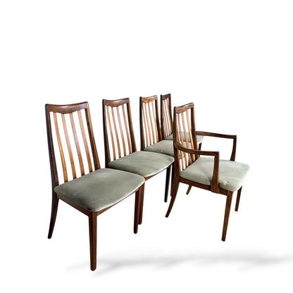 Set of 5 G Plan ‘Leslie Dandy’ Teak Dining Chairs – Mid-Century