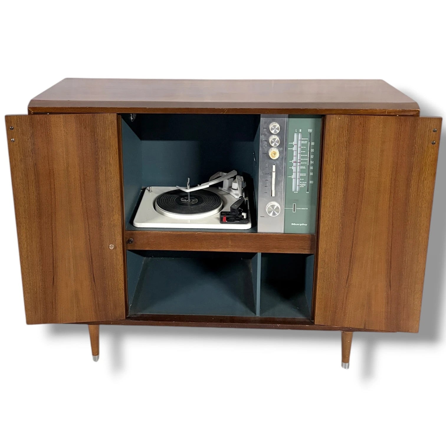 Vintage Radiogram Cabinet – Mid Century Modern Murphy Wooden Radio Console — view 8
