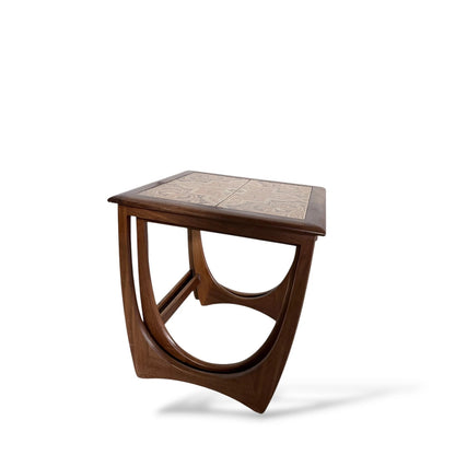 G Plan Fresco Nest of Tables – Mid-Century Teak Side Tables with Tile Inlay