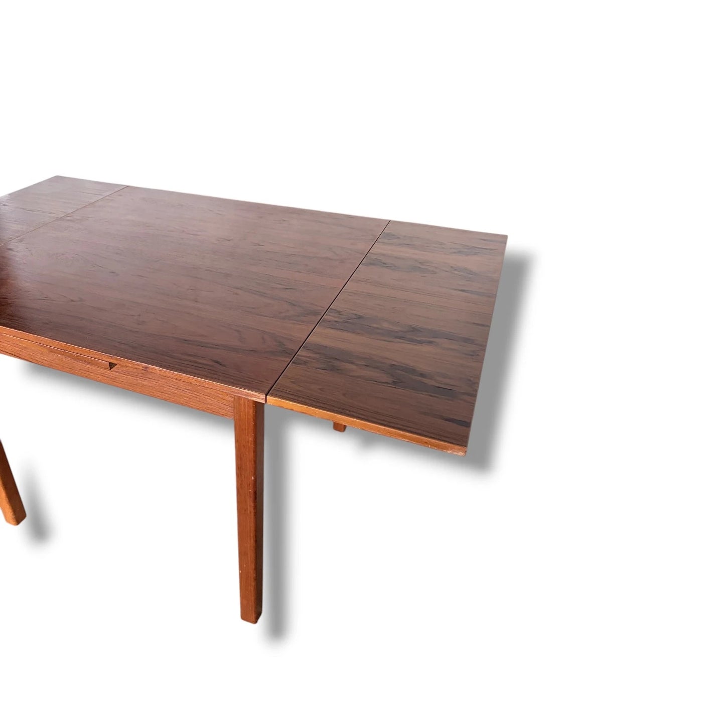 Danish Teak Extending Square Dining Table – Mid-Century Scandinavian Design