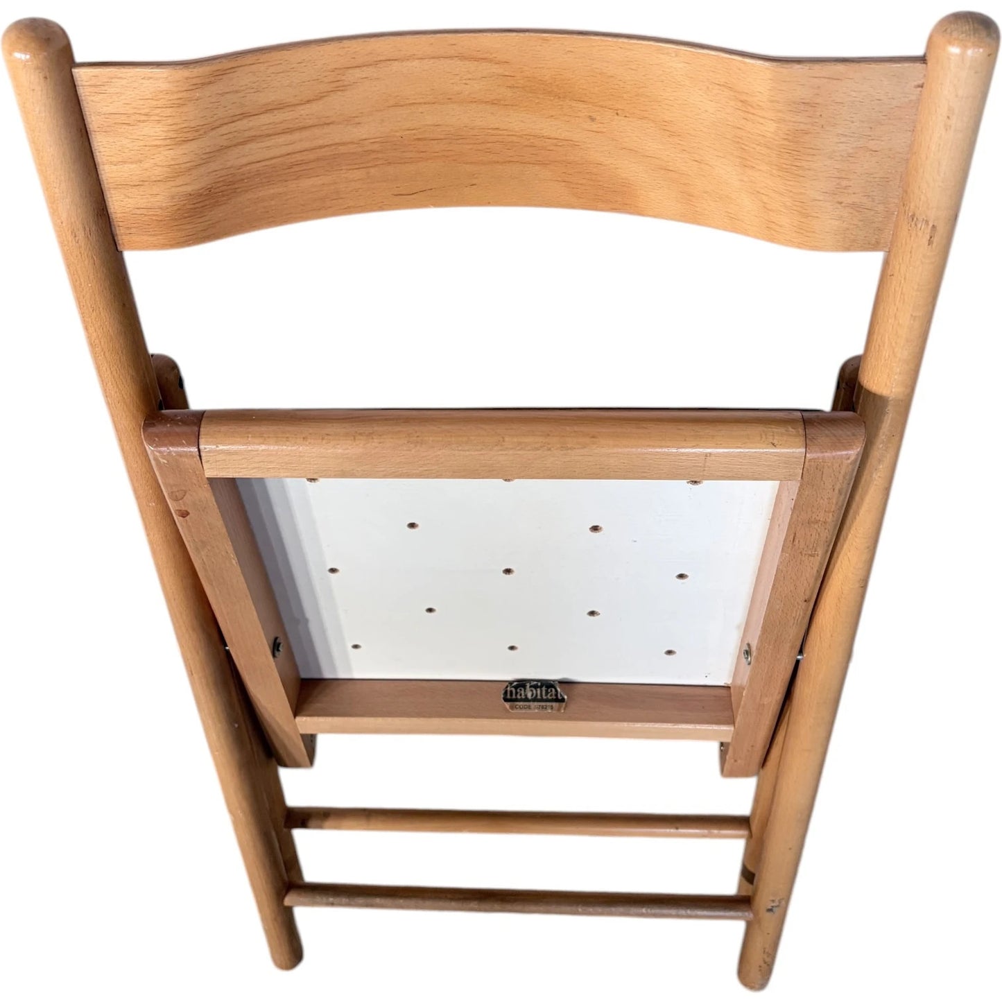 Habitat Folding Chairs - Vintage Beech Wood Mid Century Compact Seating — view 8