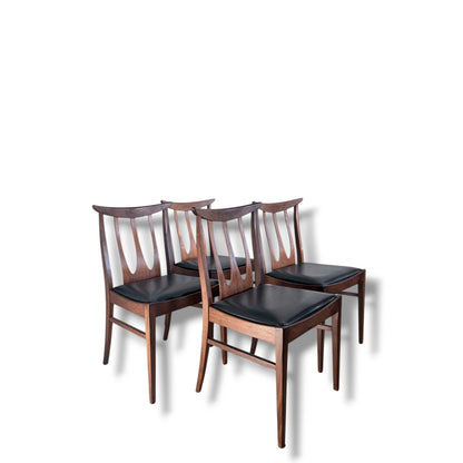 G Plan Brasilia Chairs - Set of 4 Vintage Teak Dining Chairs with Black Vinyl Upholstery — view 8